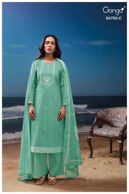 Ganga faira 4752 synthetic dress material wholesale